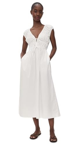 Lucy Ruched Puff Sleeve Midi Dress