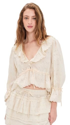 Women's Ruffle Tie Front Top | Wayf