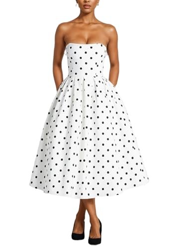 Leonie Polka Dot Corset Midi Dress